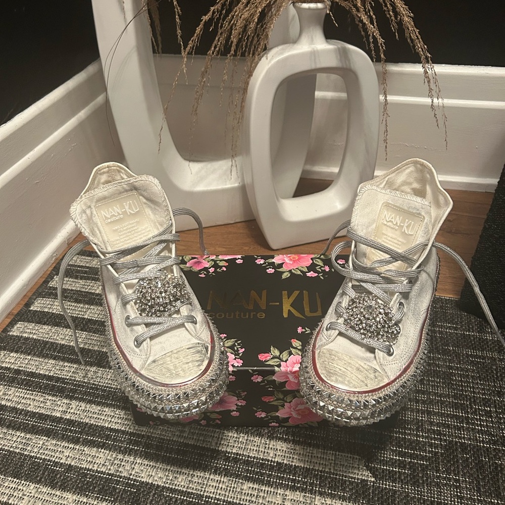 Free People Silver High-Top Sneakers - Picture 4 of 4